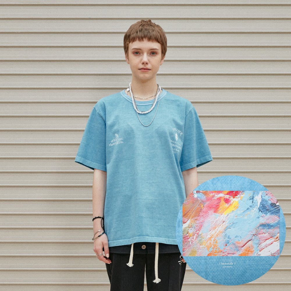 RECOAT T-SHIRTS PIGMENT SKYBLUE